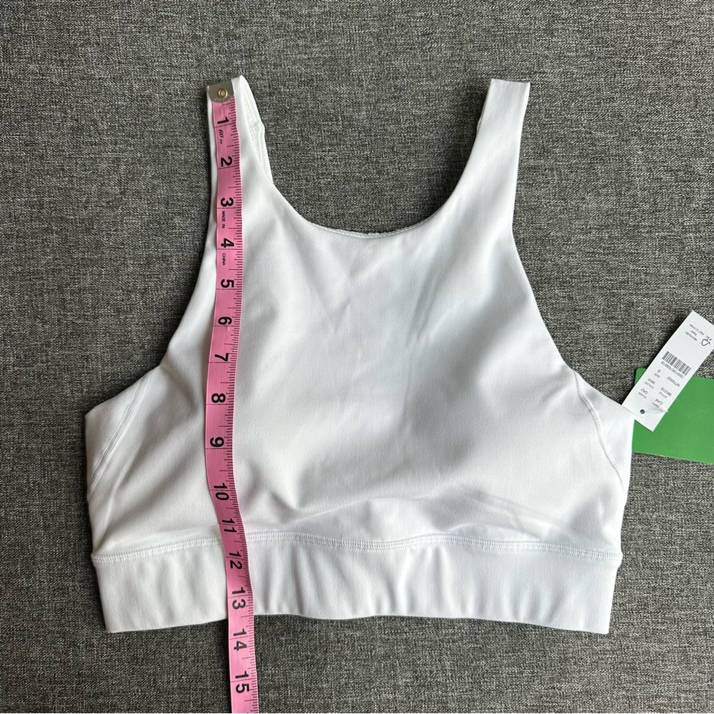 NWT J. Crew CloudStretch High Neck Sports Bra White BK318 Small - Picture 6 of 9